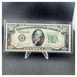 1934-a $10 Federal Reserve Note; Alexander Hamilto
