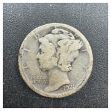 1921 Mercury Dime - Key Date Winged Liberty Head S