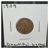 1909 Lincoln Wheat Cent ï¿½ About Uncirculated (au).