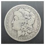 1886-o Morgan Silver Dollar; New Orleans Mint Silv