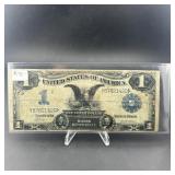1899 $1 Silver Certificate Black Eagle Star Note;