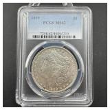 1899 Morgan Silver Dollar ï¿½ PCGS MS62 ï¿½ Certified