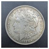 1921 Morgan Silver Dollar ï¿½ $1 U.S. Silver Coin. F