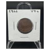 1866 Shield Nickel ï¿½ Vf+. Early U.s. Nickel Type C