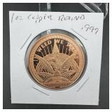 1 oz Copper Cannabis Round .999