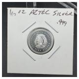 1/10 oz Silver Aztec Round