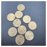 Lot of 10 Sacagawea Dollars