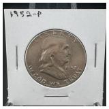 1952 Benjamin Franklin Silver Half Dollar - Philad