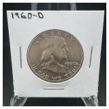 1960-d Benjamin Franklin Silver Half Dollar - Denv