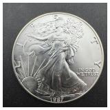 1987 American Silver Eagle ï¿½ $1 One Troy Ounce .99