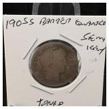 1905-s Barber Silver Quarter, Semi Key Date