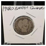1908-o Barber Silver Quarter