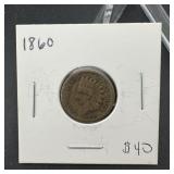 1860 Indian Head Cent Penny
