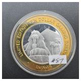 Luxor .999 Fine Silver Sphinx and Pyramid 1998 $10