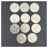 11 Coin Lot Canada Quarters