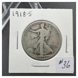 1918-S Walking Liberty Half