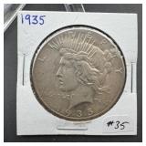 1935 Peace Silver Dollar, semi-key date!