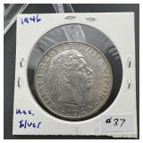 Uncirculated Romania 25000 Lei 1946 Silver Bucares