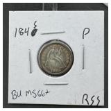 1845 Seated Liberty Silver Dime Higher Grade 90% S