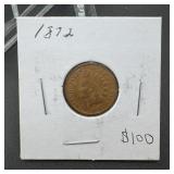 1872 Indian Head Cent Penny