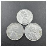1943 P-D-S Steel Wheat Cent Set