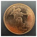 1 oz Copper Round 1933 Saint-Gaudens Gold Dollar D