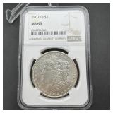 1902-O Morgan Silver Dollar NGC MS63
