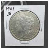 SEMI-KEY 1901-S Morgan Silver Dollar
