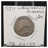 1937-s Washington Silver Quarter; Higher Grade
