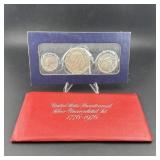 US Bicentennial Silver Uncirculated 3-coin Set in