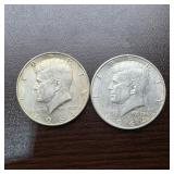 (2) 1964 Kennedy Silver Half Dollars