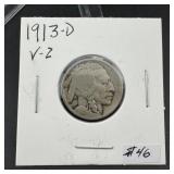 1913-D Buffalo Nickel (Type 2) - semi key date