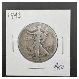 1943 Walking Liberty Half