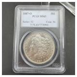 1887-O Morgan Silver Dollar PCGS MS63 90% Silver