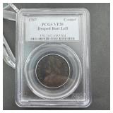 RARE 1787 Connecticut Colonial Copper Cornett Head