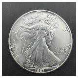 1987 American Silver Eagle 1 oz .999 Silver