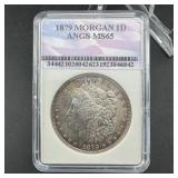 1879 Morgan Silver Dollar ï¿½ ANGS MS65