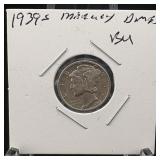 1939-s Mercury Silver Dime; Higher Grade