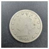1901 Liberty Head V Nickel