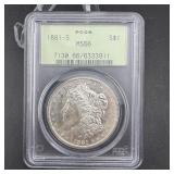 1881-S Morgan Silver Dollar PCGS MS66