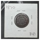 1870 Shield Nickel