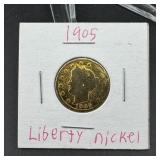 1905 Liberty V Nickel Gold Tone Racketeer Nickel