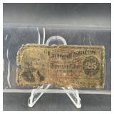 25c Fractional Currency #1301 Washington Fourth Is