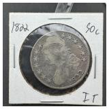 1822 Capped Bust Silver Half Dollar 90% Silver