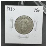 1930 Standing Liberty Silver Quarter VG
