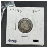 1914-D Barber Silver Dime