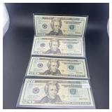 (4) Consecutive 2017 $20 Federal Reserve Notes