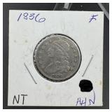 1836 Capped Bust Silver Quarter 90% Silver