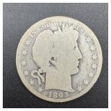 1893-S Liberty Head Silver Half - low mintage