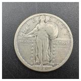 High Grade 1920-D Standing Liberty 25c - low minta
